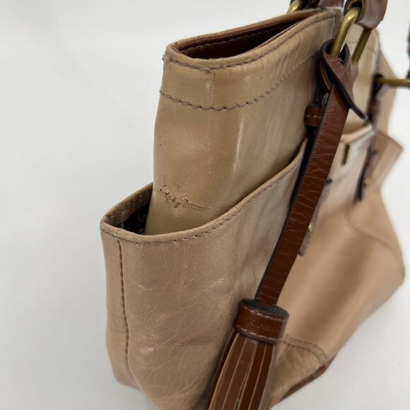 Tignanello Brown Convertible Shoulder Bag | Gold Hardware - Picture 4 of 12